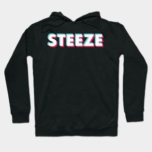 Steeze White Glitch Hoodie